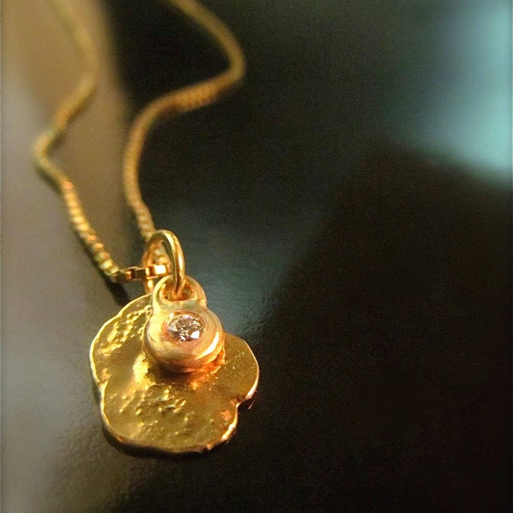 Gold Diamond necklace.